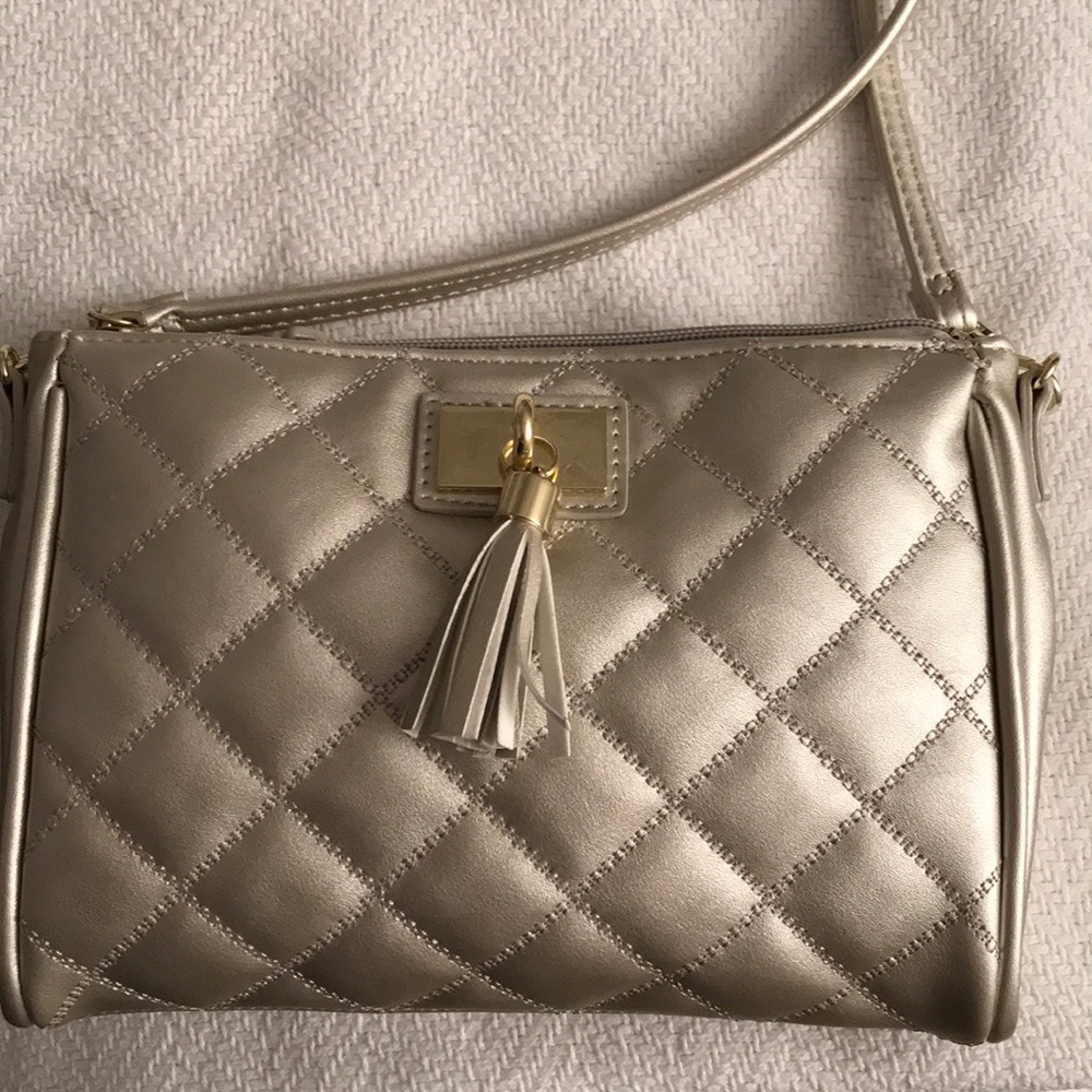 Small golden evening bag